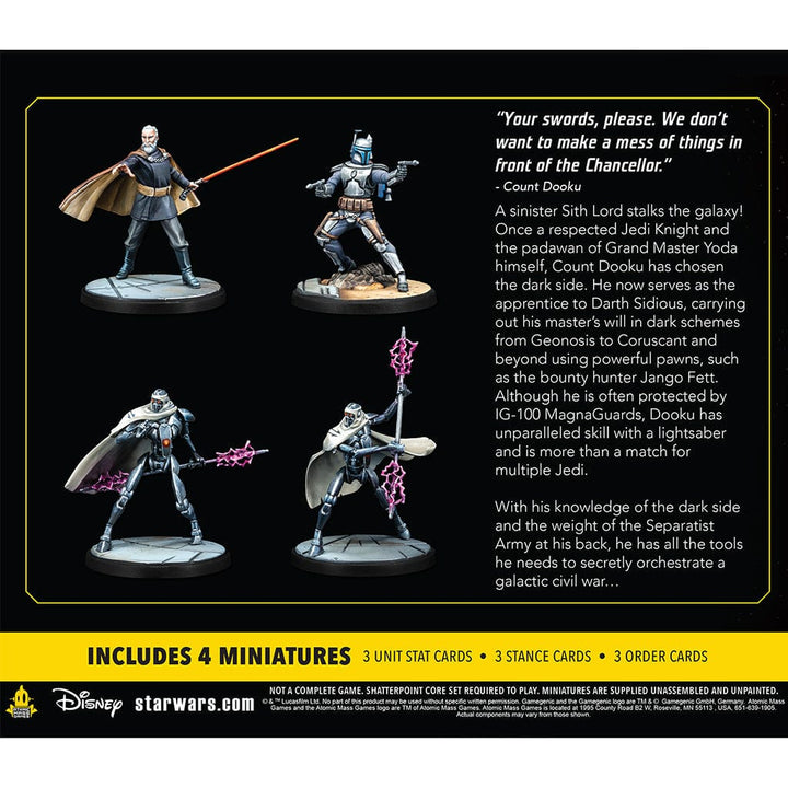 Star Wars: Shatterpoint - Twice the Pride: Count Dooku Squad Pack Model Kit Asmodee