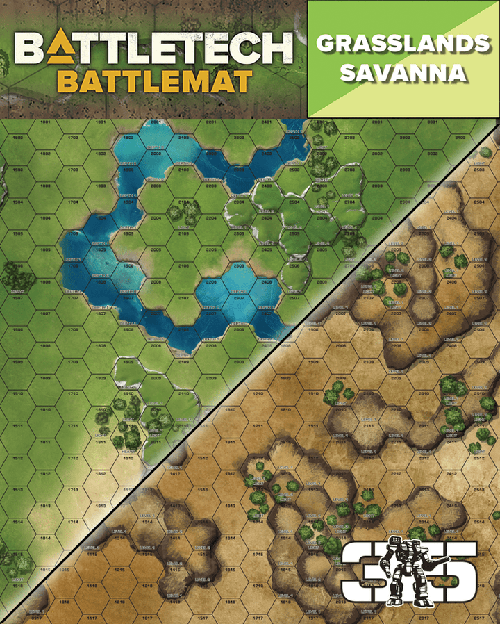 BattleTech: Battle Mat - Grasslands Savanna Accessories Alliance Games Distribution