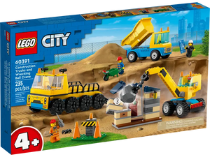 LEGO® City Construction Trucks and Wrecking Ball Crane 60391