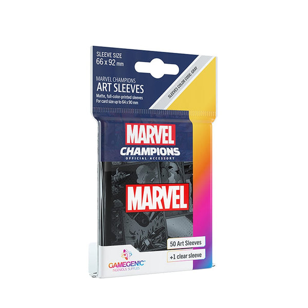 Marvel Champions Sleeves: Marvel Black Accessories Asmodee