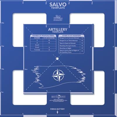Team Yankee Template - NATO Edition (WW III x1 Template) Accessories Battlefront Miniatures