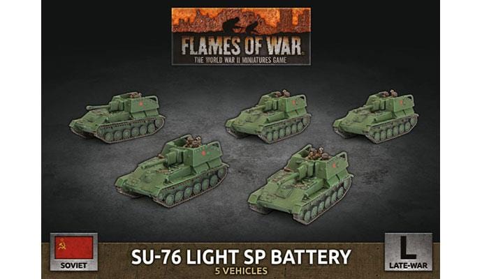 Soviet SU76 Light SP Battery x5 Tanks Model Kit Battlefront Miniatures