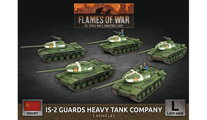 Soviet IS-2 Guards Heavy Tank Company (x5 Plastic) Model Kit Battlefront Miniatures