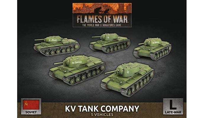 Soviet KV Tank Company x5 Tanks Model Kit Battlefront Miniatures