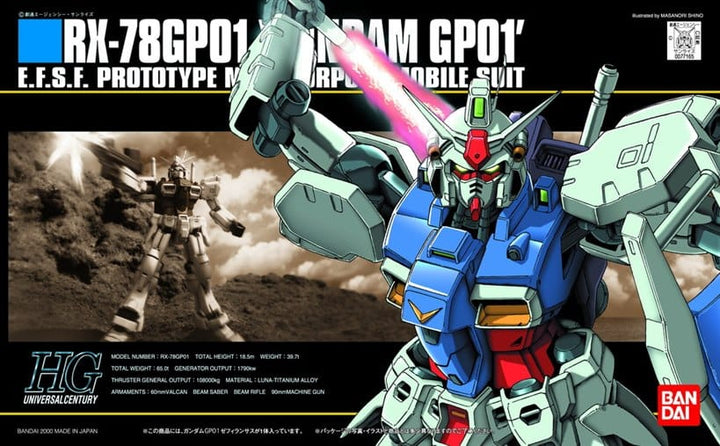 HGUC #13 RX-78GP01 Gundam GP01 Zephyrantes Model Kit Bandai Namco