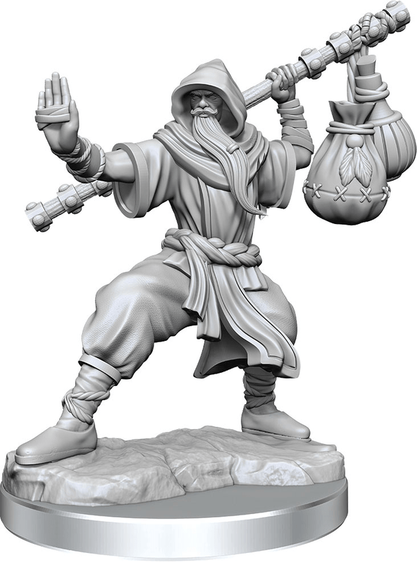 D&D Frameworks: W01 Human Monk Male Miniatures Alliance Games Distribution