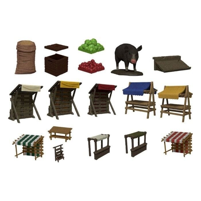Warlock Tiles: Dungeon Dressings -  Merchant`s Row Miniatures Alliance Games Distribution