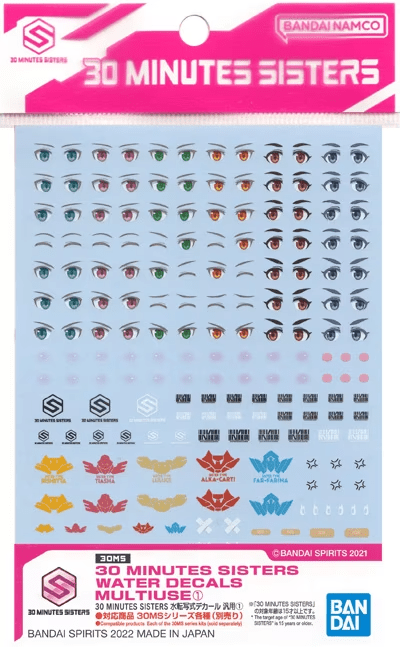 30MS: #01 Multiuse Water Slide Decal Sheet Accessories Bandai Namco