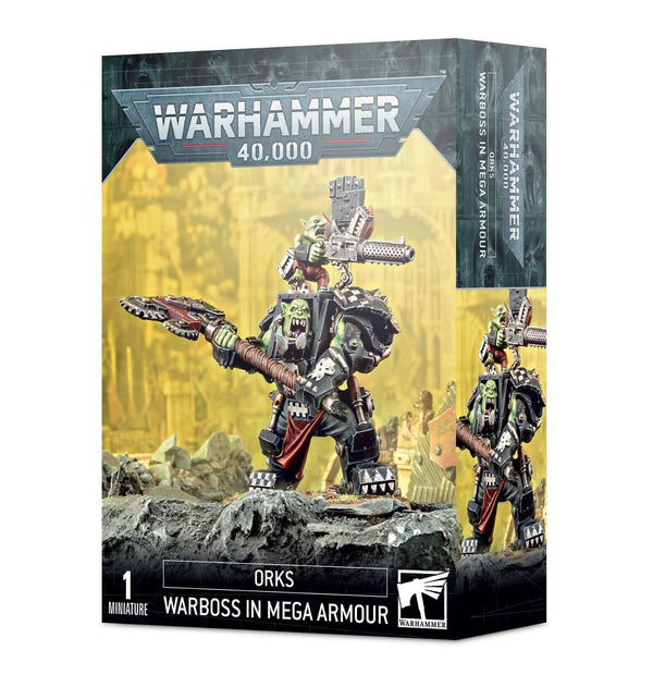 Warboss in Mega Armour Orks Model Kit Games Workshop