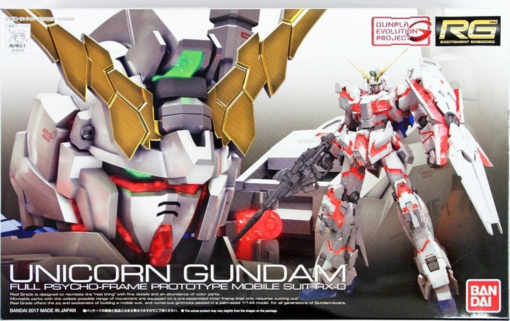 RG #25 Unicorn Gundam (Full Psycho-Frame) Model Kit Bandai Namco