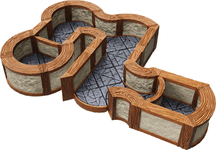 WarLock Tiles: Town & Village - 1" Angles & Curves Expansion Miniatures Alliance Games Distribution
