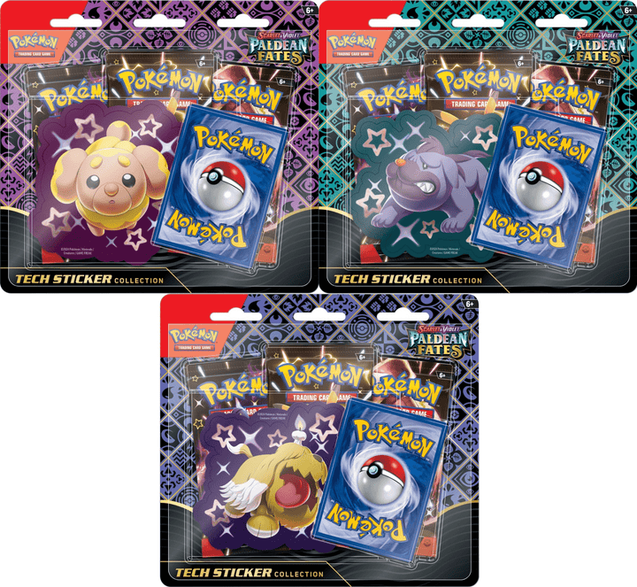 Pokemon Paldean Fates -Set of 3- Tech Sticker Collection Non-Singles The Pokemon Company