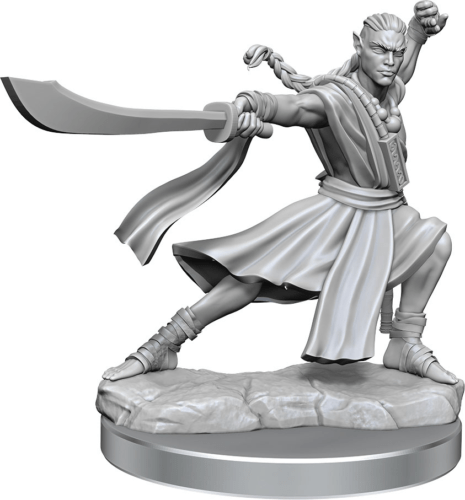 D&D Frameworks: W01 Elf Monk Male Miniatures Alliance Games Distribution