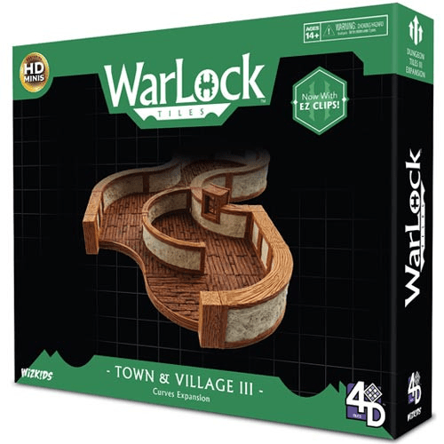 WarLock Tiles: Town & Village III - Curves Miniatures Alliance Games Distribution