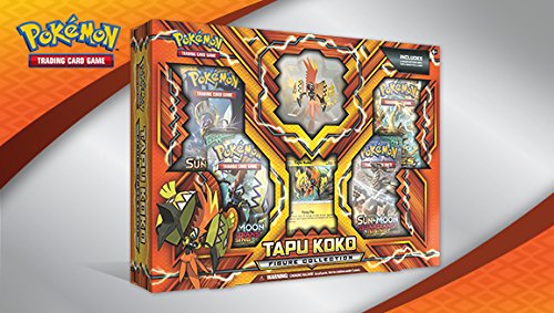 Pokemon TCG Tapu Koko Figure Collection Box ( 4 Booster Packs ) New